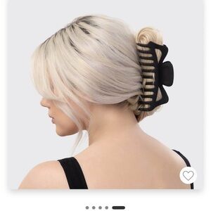 NWOT Two Jumbo Classic Hair Claw Clips Black & Tortoise Color